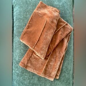 Stylish Boot Cut Corduroy Pants - Warm Orange